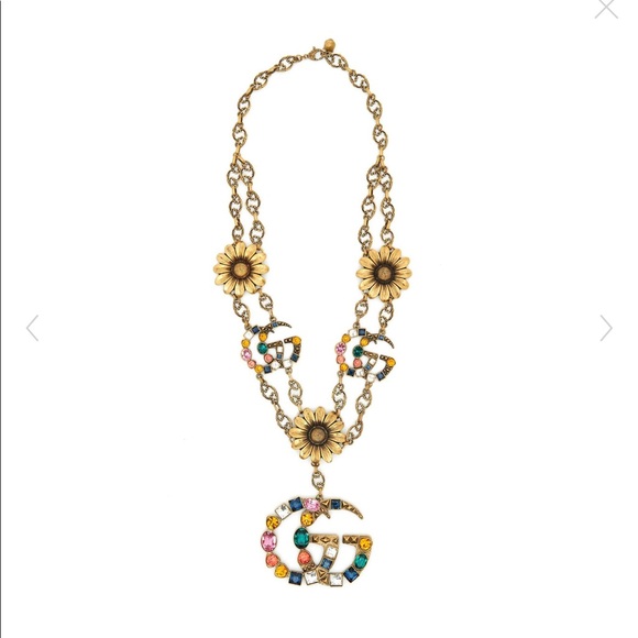 Gucci Marmont Multicolor Logo Necklace - Picture 9 of 12